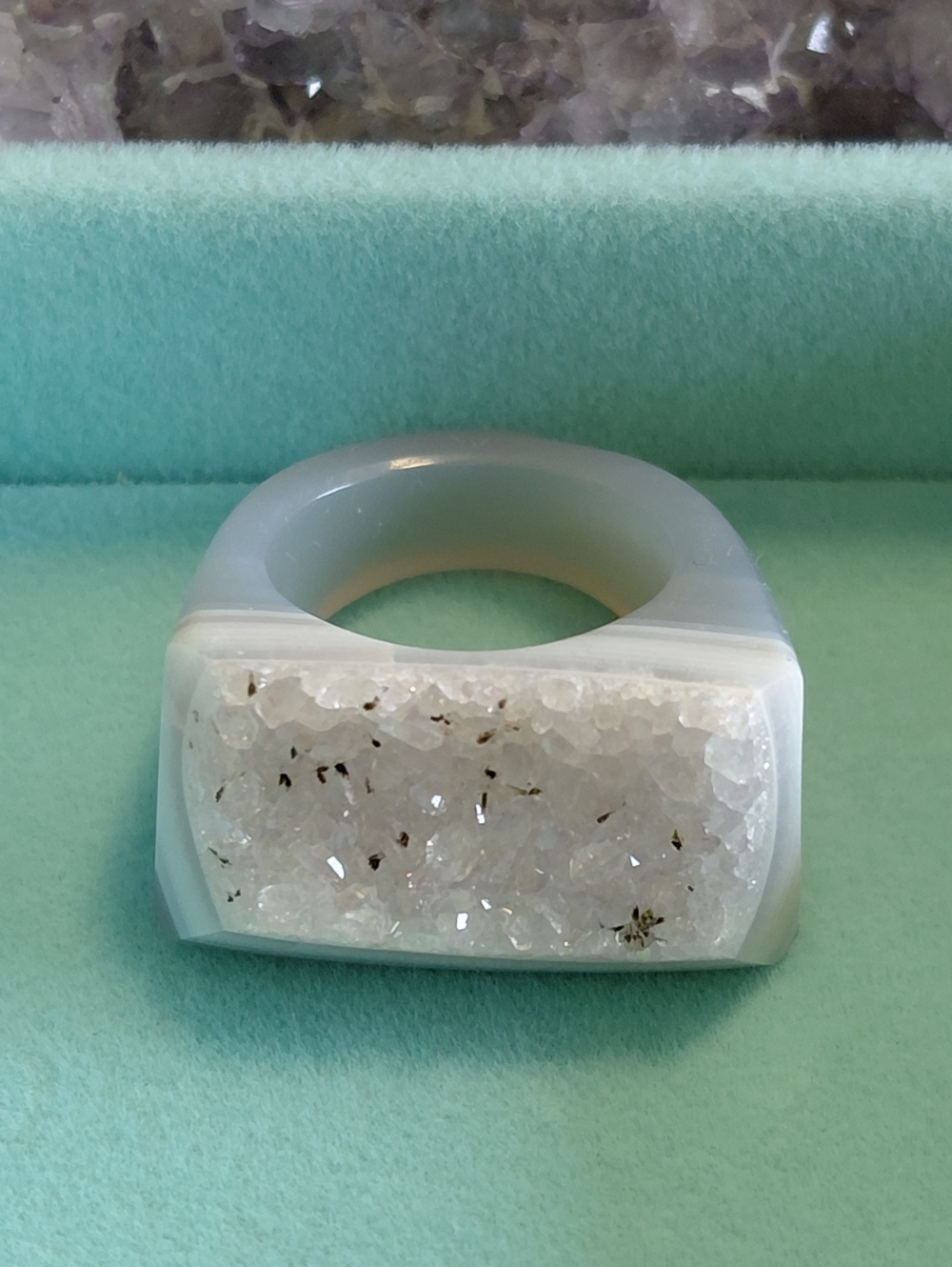 Sparkle Druzy Agate Statement Ring